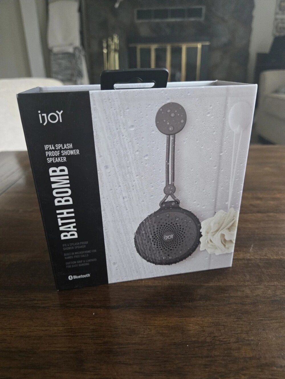iJoy Bath Bomb IPX4 Splash Proof Bluetooth Shower Speaker - Black